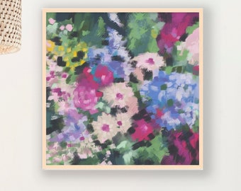 Floral Art Print-Floral Abstract Painting-Impressionist Flowers-Floral Wall Art