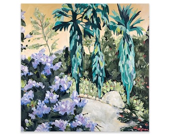 Palm Trees Art Print-PalmTrees-Various Sizes-Canvas Print-California Palms- Cactus Wall Art -California Landscape Painting