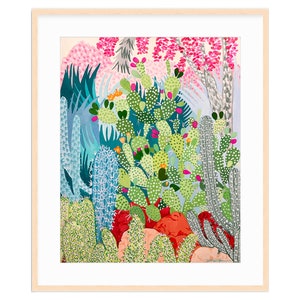 Cactus Garden Art Print-Wall Art-Cacti-Desert-Colorful-Modern-Illustration image 9