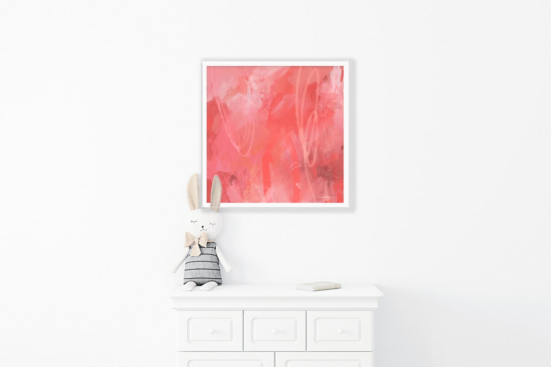 Pink Abstract Art Print: Blush Giclee Wall Decor - Etsy