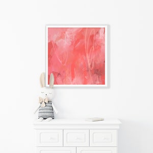 Pink and Blush Abstract Print, Large Giclee Abstract Art Print, bright wall art, colorful art print, pink painting
