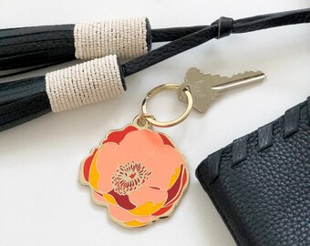 Poppy Keychain | Superbloom Poppy | Key Fob | Key Ring |