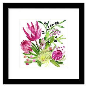 Protea Flower Watercolor Painting Botanical Watercolor Print Floral Office Decor Wall Art Watercolor Flowers Home Decor image 8