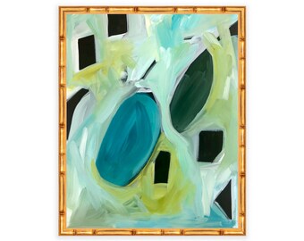 緑の抽象画のアクリル絵画プリント - 様々なサイズ - 現代アート