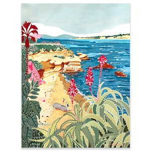 La Jolla Cove Beach Art Print-La Jolla Wall Art-California-Souvenir-Gift-San Diego
