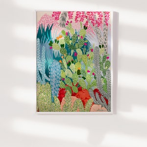 Cactus Garden Art Print-Wall Art-Cacti-Desert-Colorful-Modern-Illustration image 5