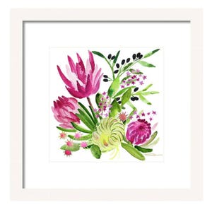 Protea Flower Watercolor Painting Botanical Watercolor Print Floral Office Decor Wall Art Watercolor Flowers Home Decor image 6