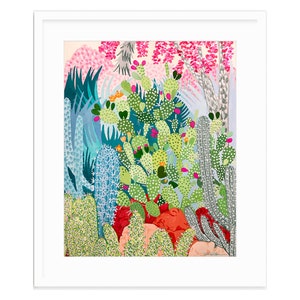 Cactus Garden Art Print-Wall Art-Cacti-Desert-Colorful-Modern-Illustration image 8