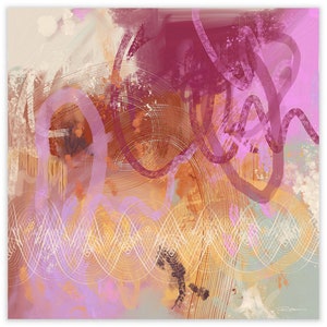 Pink and Orange Abstract Painting-Wall Art-Colorful Art-Abstract Print-Modern Painting-Abstract Art-Wall Decor