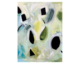 Jade Green Acrylic Abstract Painting Original Abstract Art