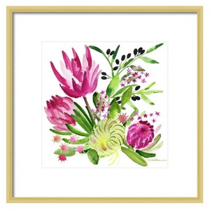 Protea Flower Watercolor Painting Botanical Watercolor Print Floral Office Decor Wall Art Watercolor Flowers Home Decor image 5