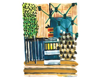 Abstrakte Kunstdruck Aquarell Malerei Wandkunst