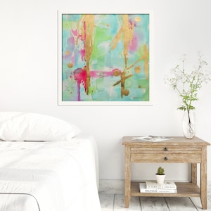 Green Abstract Art Watercolor Painting Abstract Art Print Wall Art