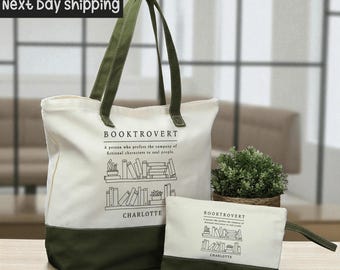 Custom Booktrovert Tote Bag: Personalized Book Lover Gift