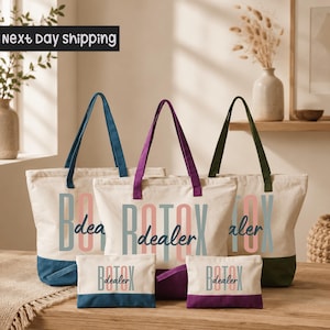 Botox Dealer Tote Bag: Cosmetic Nurse Style (Cotton, Zippered)