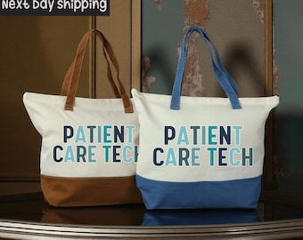 Nurse Tote Bag: Patient Care Tech Design - Durable Cotton