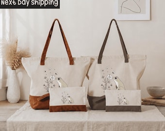 Botanical Frog Print Tote Bag: Garden Lover Gift