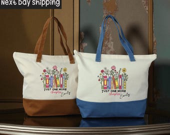 Personalized Book Lover Tote Bag: Cozy Literary Gift