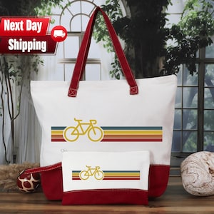 Cycling Totebag, Bicycle Totebag, Bicycle Graphic Totebag, Gift for Cyclist, Unisex Graphic Totebag, Retro Bicycle Totebag, Cool Biking
