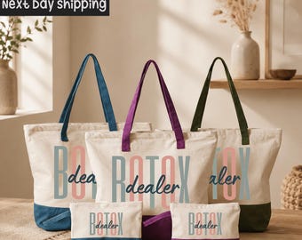 Botox Dealer Tote Bag - Cotton with Zipper and Inner Pocket