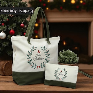 Merry Christmas Canvas Tote Bag