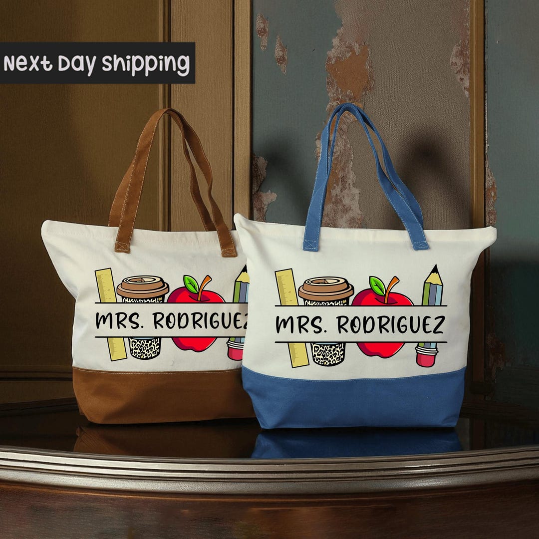 Personalized Teacher Tote Bag: Appreciation Gift - Etsy