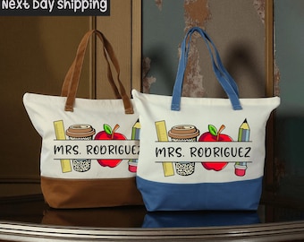 Personalized Teacher Tote Bag: Appreciation Gift