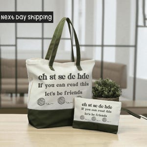 Crochet Lover Tote Bag: "If You Can Read This" Design