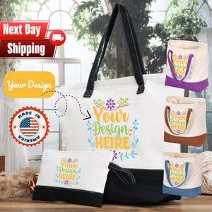 Custom Tote Bags With Your Logo, wholesale Custom Promotional Bags, Photo or Text Print, Bulk Personalized Bag, Multi Color Print