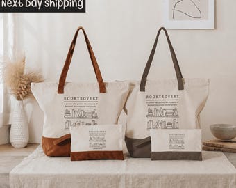 Custom Booktrovert Tote Bag: Personalized Book Lover Gift