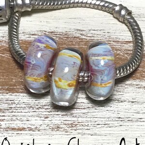 Quinlan Glass Leave Me Breathless European BHB Handmade Lampwork Glass Beads SRA