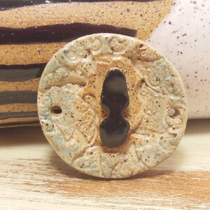 Quinlan Glass Bracelet Bar, Focal Handmade Speckled Stoneware Jewelry Component