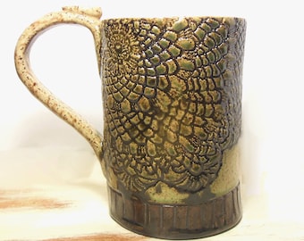 Quinlan Glass Handmade Handbuilt Stoneware Pottery Mug, Beer Stein, Beer Mug, Coffee mug, Coffee Cup, Tea Cup, Hot Cocoa Cup, Pottery Mug