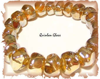 lots of colours Handmade Borosilicate 22k Gold fumed purple Hand faceted Beads 3 sizes