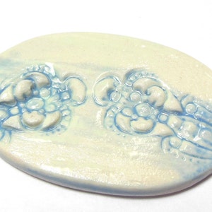 Quinlan Glass Bracelet/Focal Organic Handmade Porcelain Ceramic Jewelry Components