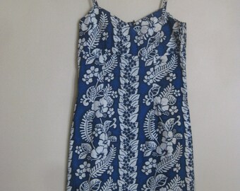 Vintage Hawaiian Sundress Hoku of Hawaii Hibiscus Design Made in Hawaii