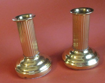 Pair Brass Candlesticks Vintage