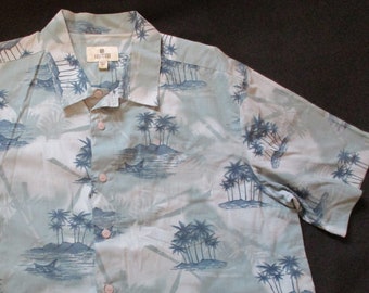 Vintage 100% Cotton Hawaiian Shirt Size Large