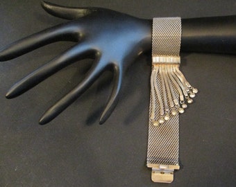 Vintage Hobe' Mesh and Rhinestone Bracelet