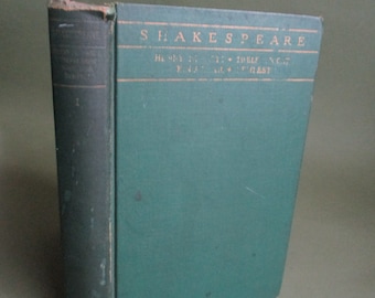 Vintage Shakespeare 1929 Hard Cover Book Henry IV-Part I, Twelfth Night, Tragedy of King Lear, The Tempest