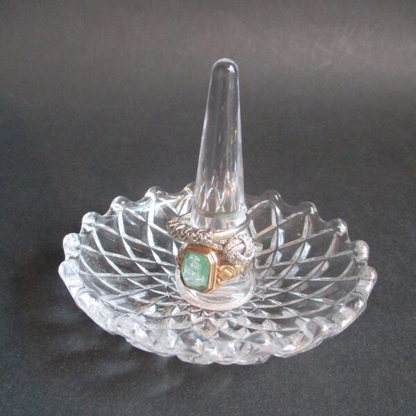Lead Crystal Ring Holder Etsy