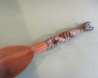 Handcarved handpainted Zebra Wooden Spoon