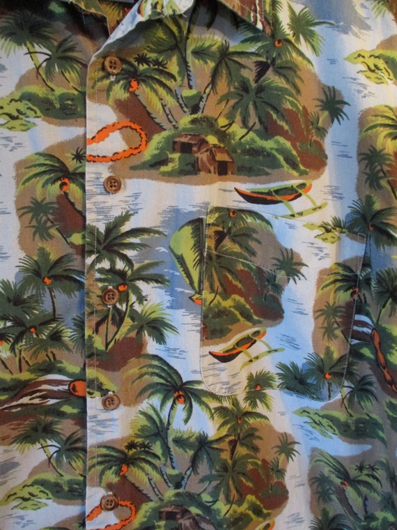 Vintage XL Hawaiian Shirt Old Navy Size XL 100% C… - image 6