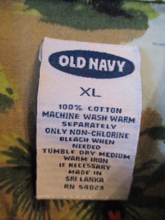 Vintage XL Hawaiian Shirt Old Navy Size XL 100% C… - image 4