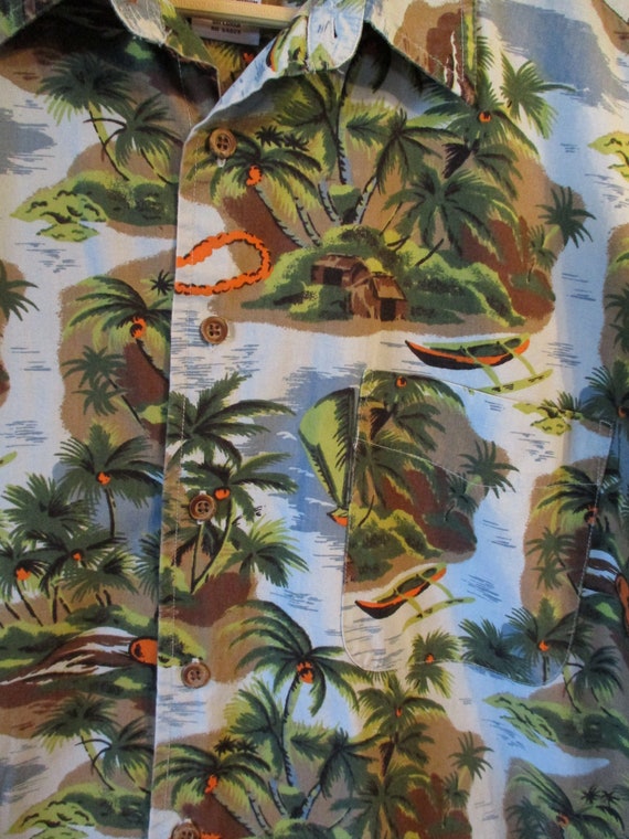 Vintage XL Hawaiian Shirt Old Navy Size XL 100% C… - image 5