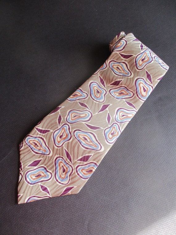 Oscar de LaRenta Tie 100% Silk Necktie Vintage