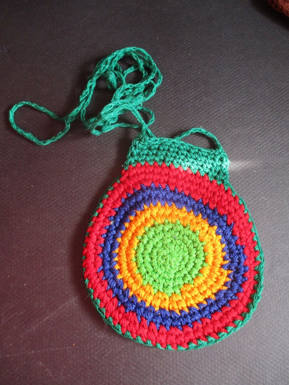 Hand Crocheted Hat and Purse made in Guatemala Vi… - image 5