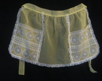 Vintage 1960's See Thru Nylon Apron