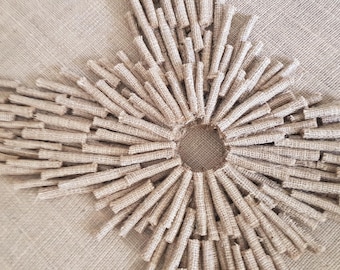 Boho Jutevävd Väggbonad: Handgjord Fiberkonstdekor