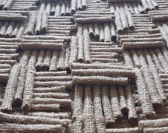 Boho Jute Woven Wall Hanging: Handmade Fiber Art Decor